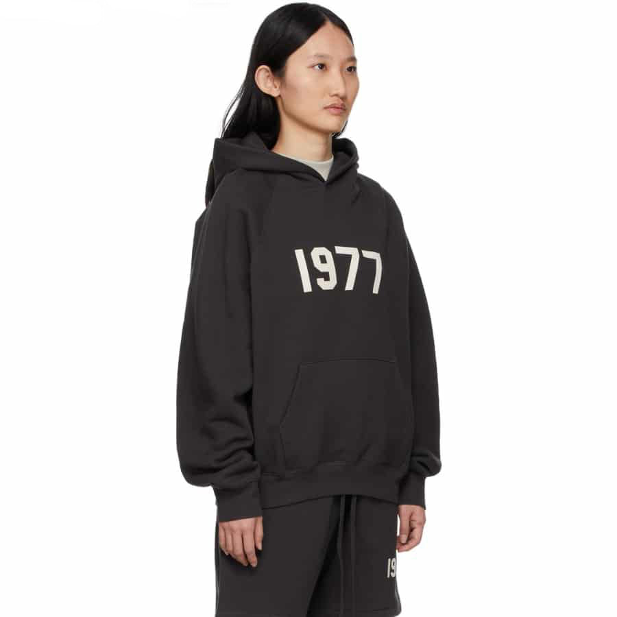 Essentials Fear Of Gods 1977 Iron Hoodie Authentic- Black