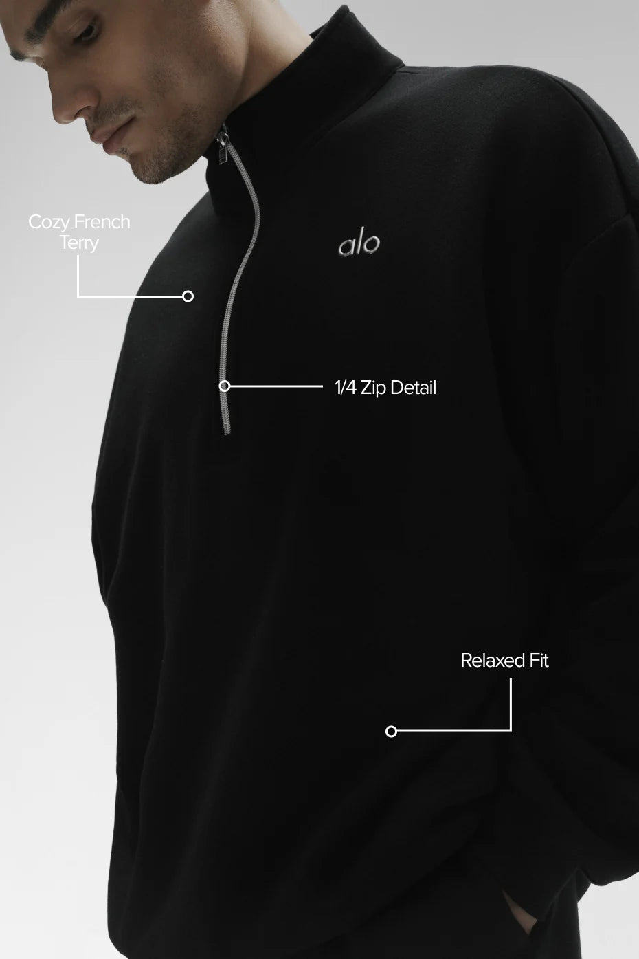 Alo Yoga Accolade Quarter Zip Pullover Sweatshirt - Multiple Colors Available