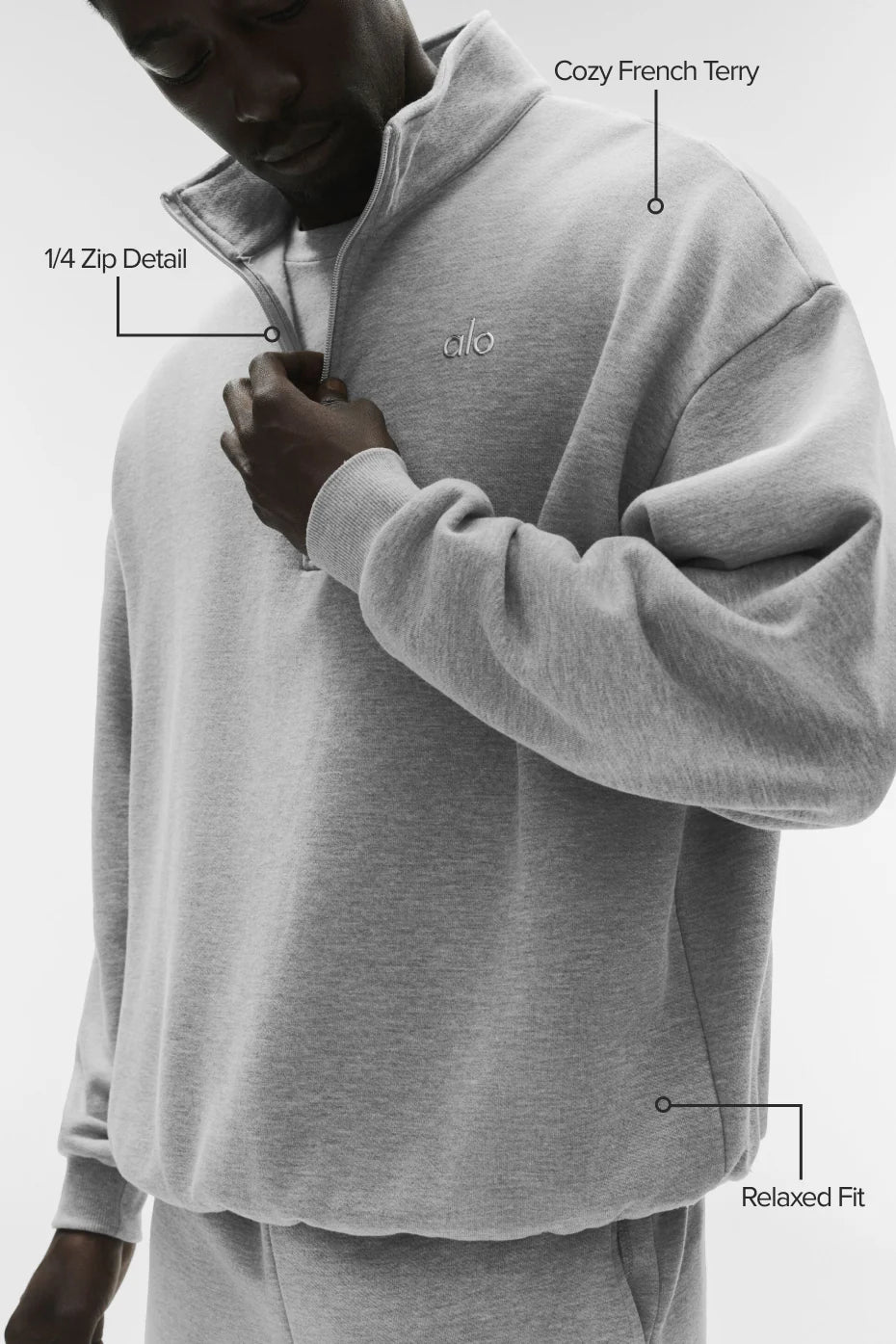 Alo Yoga Accolade Quarter Zip Pullover Sweatshirt - Multiple Colors Available