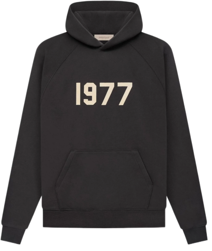 Essentials Fear Of Gods 1977 Iron Hoodie Authentic- Black