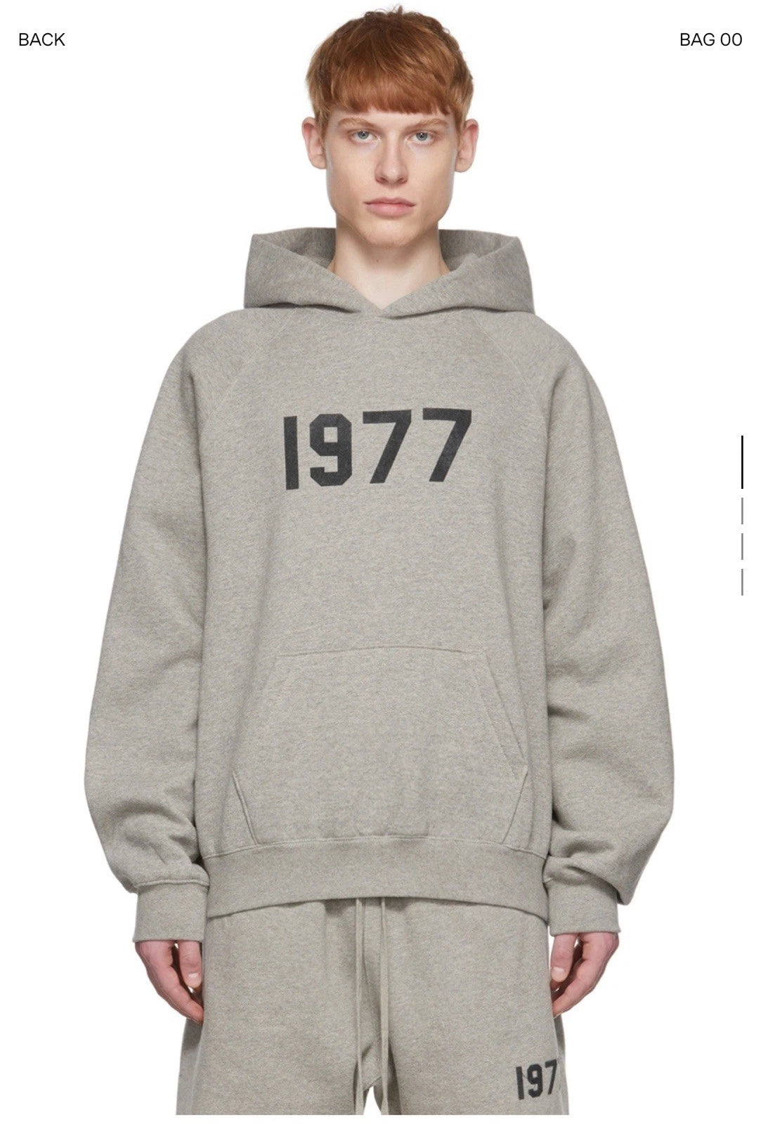 Essentials Fear Of Gods 1977 Iron Hoodie Authentic-Gray