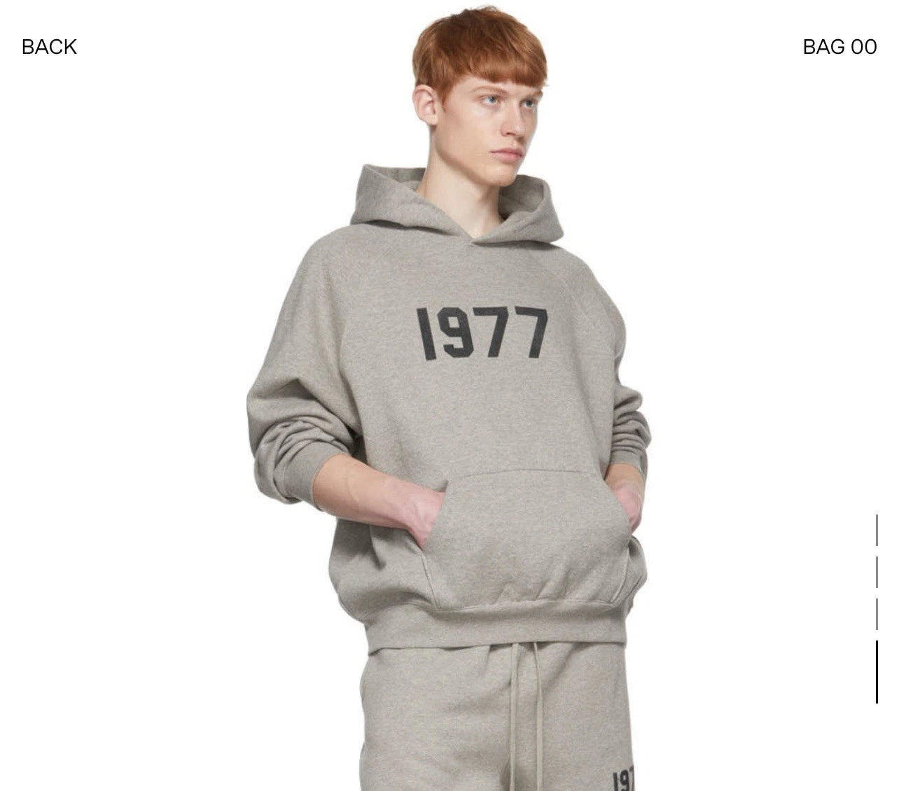 Essentials Fear Of Gods 1977 Iron Hoodie Authentic-Gray